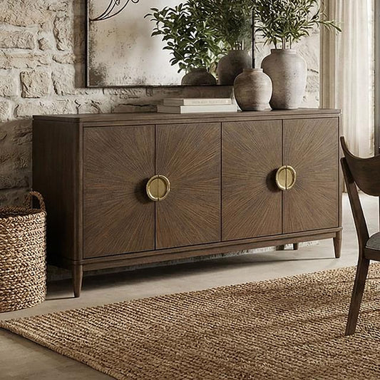 Furniture of America Clarksburg FM39018WN-SV Server IMAGE 1