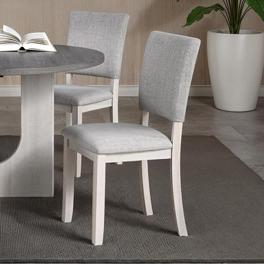 Furniture of America Oberto SL3406GY-SC-4PK Set Of 4 Upholstered Side Chair IMAGE 1