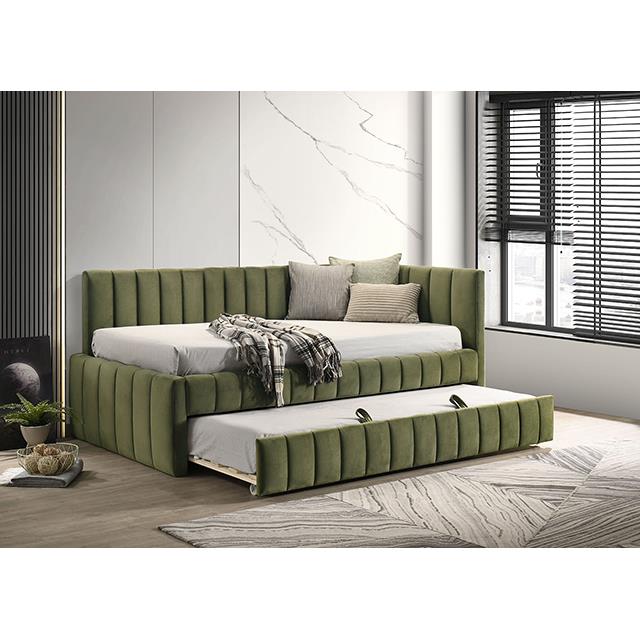 Furniture of America Nardi FM1206GR-BED Twin Daybed with Trundle IMAGE 2