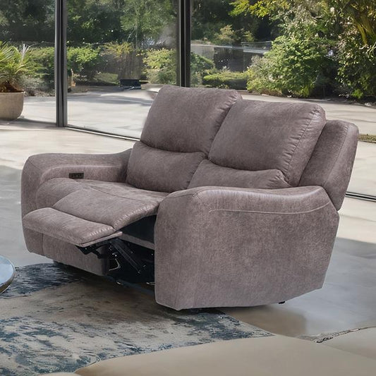 Furniture of America Demetrius CM9931BR-LV-PM-PK Power Loveseat IMAGE 1