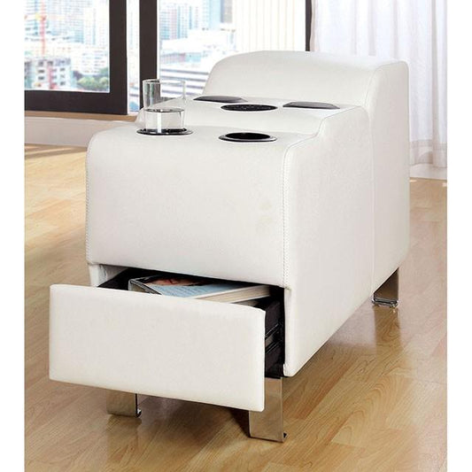 Furniture of America Kemina CM6833WH-CS Speaker Console IMAGE 1