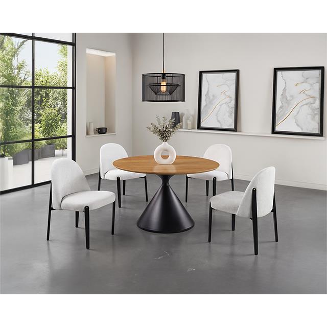 Furniture of America Athan FM37018BK-RT-5PC19BK 5 Pc Dining Table Set IMAGE 2