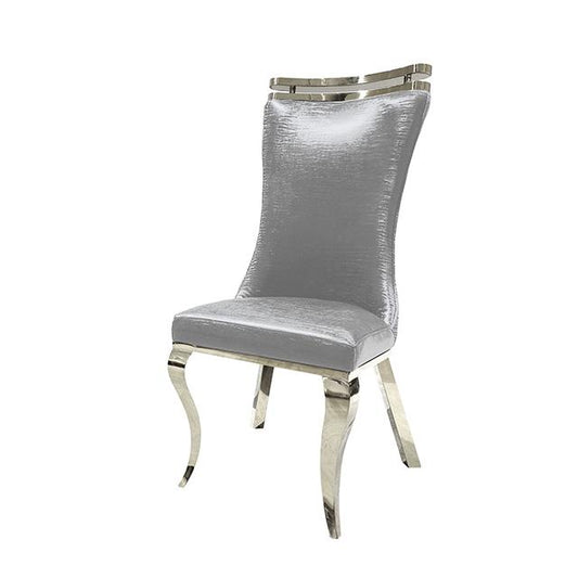 Furniture of America Palazzo FM33010SV-SC-2PK Set Of 2 Silver Chair IMAGE 1