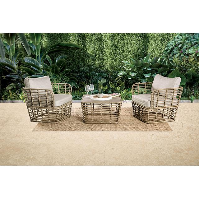 Furniture of America Johari FM80016NT-3PC 3 Pc Conversation Set IMAGE 2