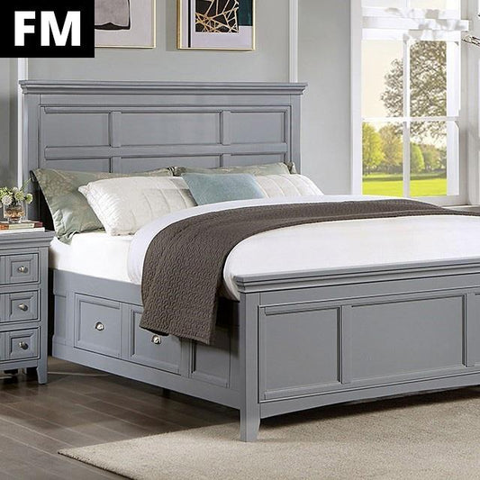 Furniture of America Castlile FM7413GY-T-BED Twin Bed IMAGE 1