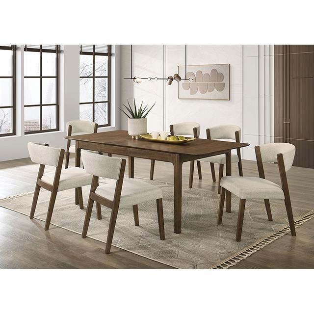 Furniture of America Raissa FM32011WN-T-7PC 7 Pc Dining Table Set IMAGE 2