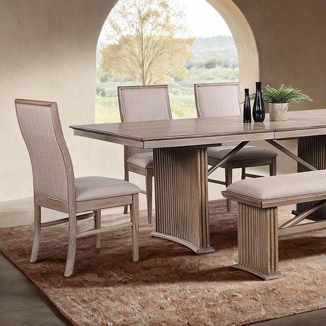 Furniture of America Ellesmere FM3230NT-T-7PC 7 Pc Dining Table Set IMAGE 2