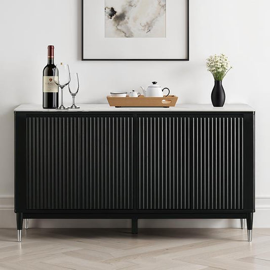 Furniture of America Maidstone FM32001BK-SV Server IMAGE 1