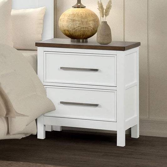 Furniture of America Pinetop FM7171WH-N Nightstand IMAGE 1