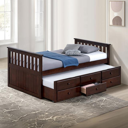 Furniture of America Clemens FM-BK101DW-BED Captain Bed IMAGE 1