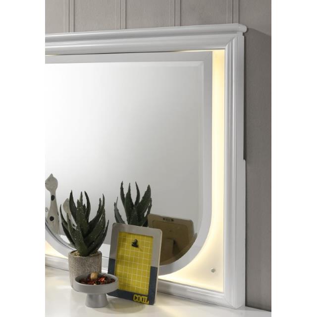 Furniture of America Lareina FM72081WH-M Mirror IMAGE 3