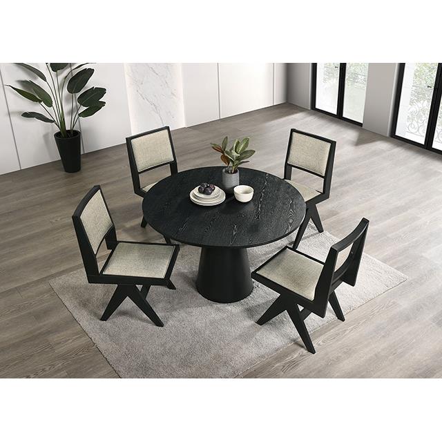 Furniture of America Tottenham FM3222BK-RT-48-TABLE 48" Round Dining Table IMAGE 3