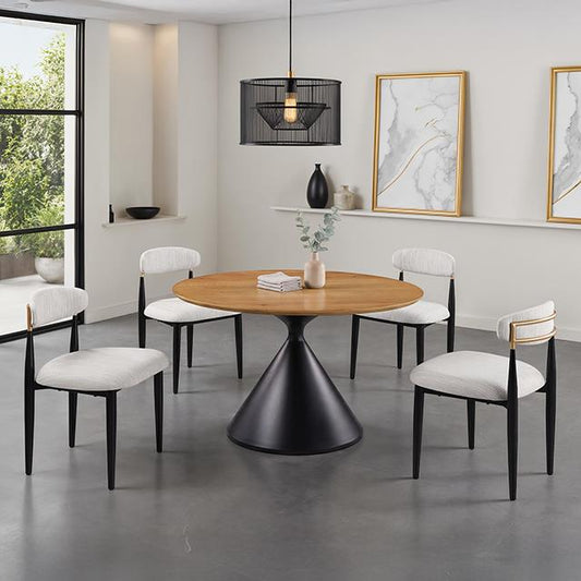 Furniture of America Athan FM37018BK-RT-TABLE Round Dining Table IMAGE 1