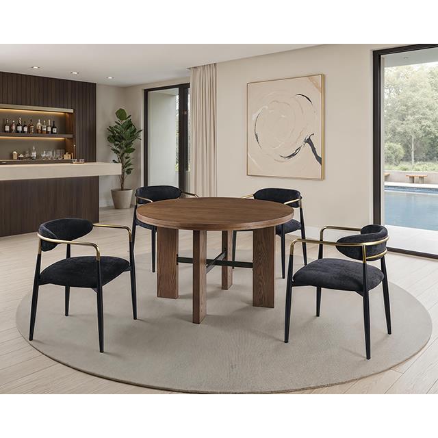 Furniture of America Gaetani FM-GM701BK-T-5PC03BK 5 Pc Dining Table Set IMAGE 2