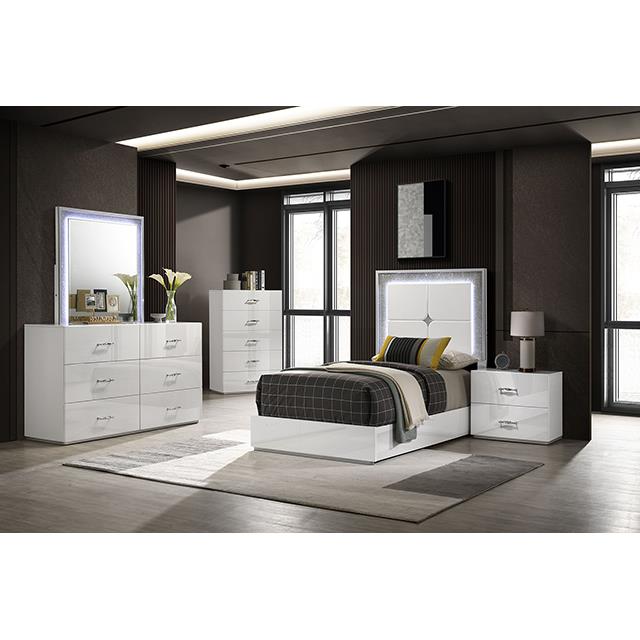 Furniture of America Stoholm FM72000WH-T-BED Twin Bed IMAGE 2
