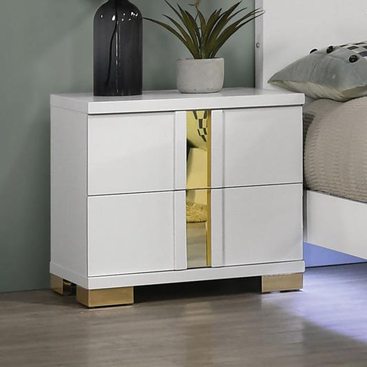 Furniture of America Lillestrom FM7217WH-N Nightstand IMAGE 1