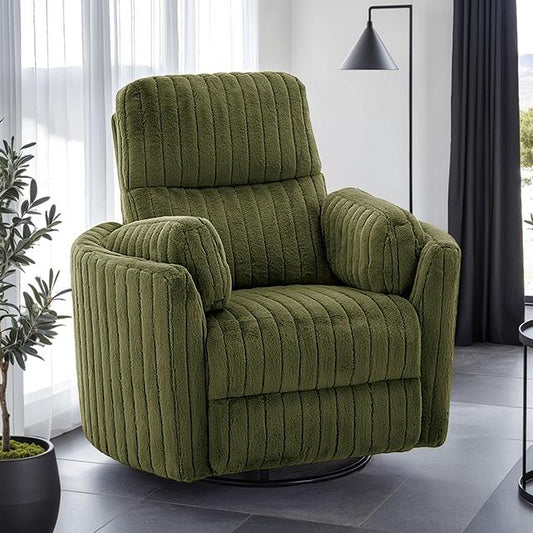 Furniture of America Belper FM-AC8018GR-PM Power Glider Recliner with Swivel IMAGE 1