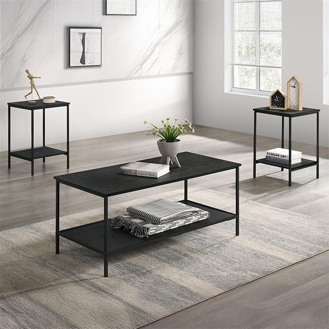 Furniture of America Pallas FM42903BK-3PK 3 Pc Table Set IMAGE 1