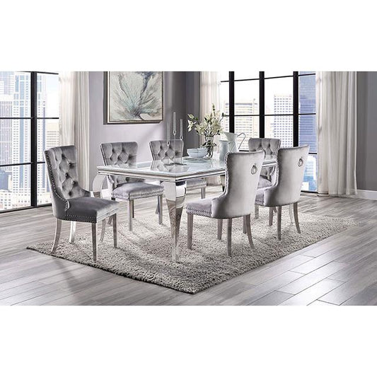 Furniture of America Neuveville CM3903WH-T-7PC-261BK 7 Pc Dining Table Set IMAGE 1