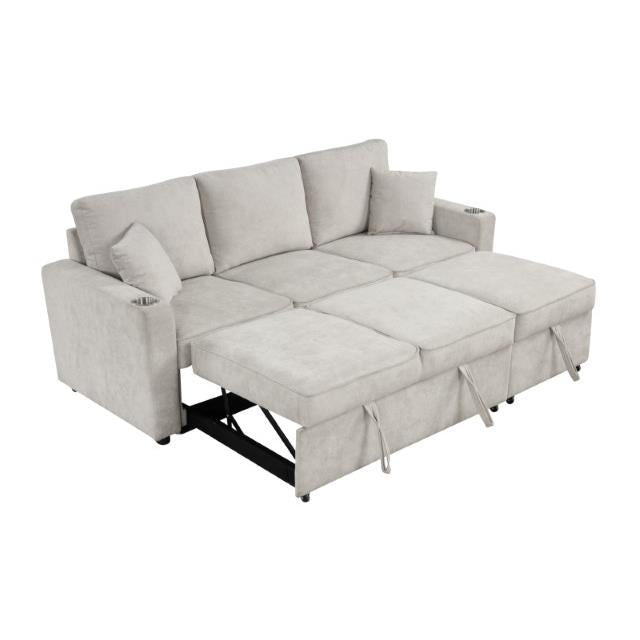 Furniture of America Kendal FM6965BG-SF-PK Sleeper Sofa Sectional IMAGE 9