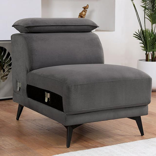 Furniture of America Napanee CM6254GY-AC Armless Chair IMAGE 1