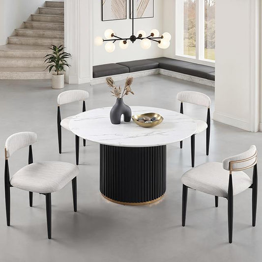 Furniture of America Borden FM37019BK-RT-5PC18BK 7 Pc Dining Table Set IMAGE 1