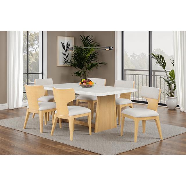 Furniture of America Caerwys FM34004NT-T-TABLE Dining Table IMAGE 2
