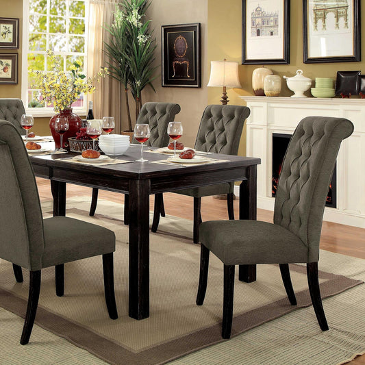 Furniture of America Sania CM3324BK-T-3564GY-7P 7 Pc Dining Table Set IMAGE 1