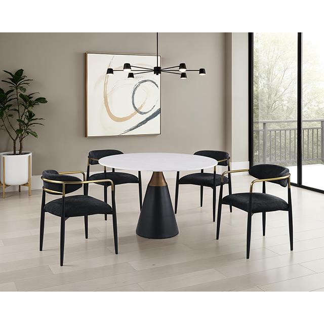 Furniture of America Hobro FM37002BK-T-5PC-03BK 5 Pc Dining Table Set IMAGE 2