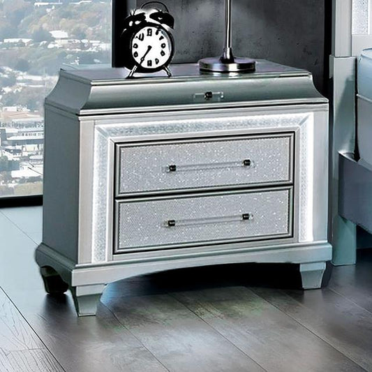 Furniture of America Galea FM74006SV-N Nightstand IMAGE 1