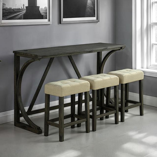 Furniture of America Ptolema SL3403DG-PT-4PK 4 Pc Dining Table Set IMAGE 1