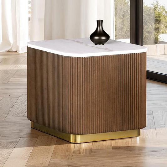 Furniture of America Virden FM47000BR-ES Square End Table IMAGE 1