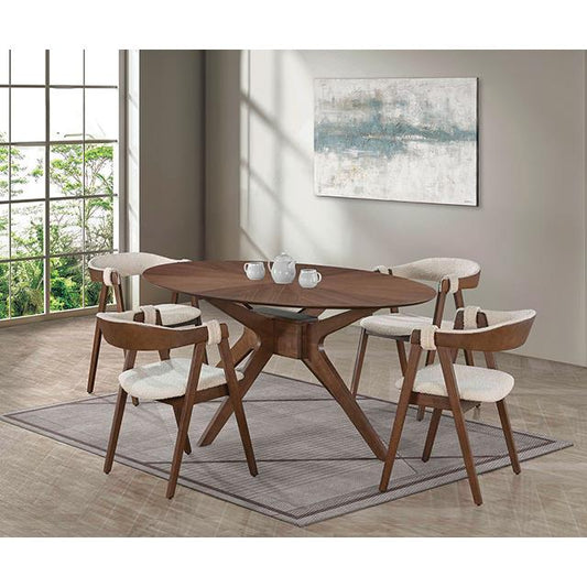 Furniture of America Ebikon FM3211WN-T-5PC 5 Pc Dining Table Set IMAGE 1