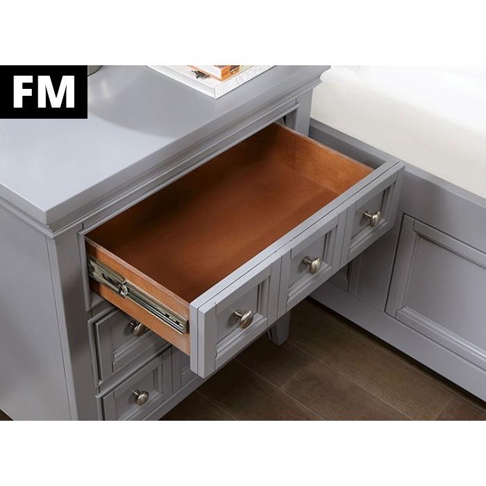 Furniture of America Castlile FM7413GY-N Night Stand IMAGE 4