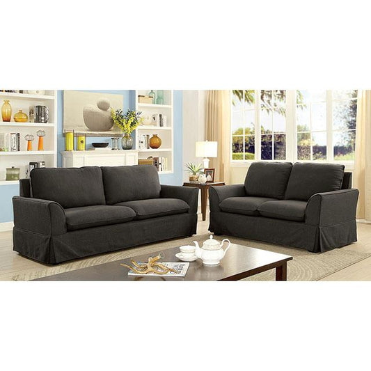 Furniture of America Maxine CM6378GY-LV Loveseat IMAGE 1