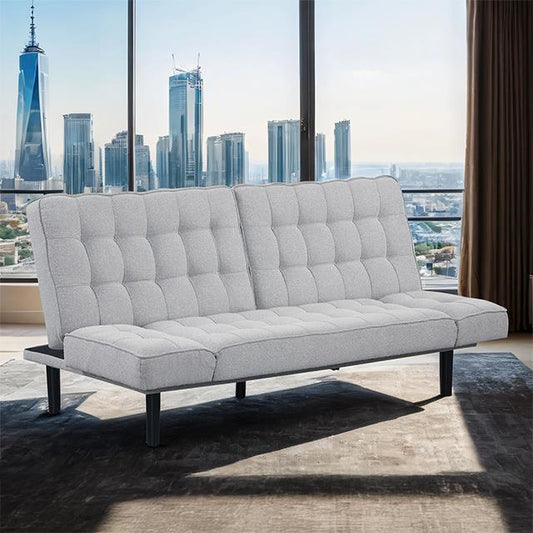 Furniture of America Bellevue FM2801LG Futon Sofa IMAGE 1