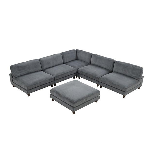 Furniture of America Dagenham FM6800GY-C Sectional IMAGE 1