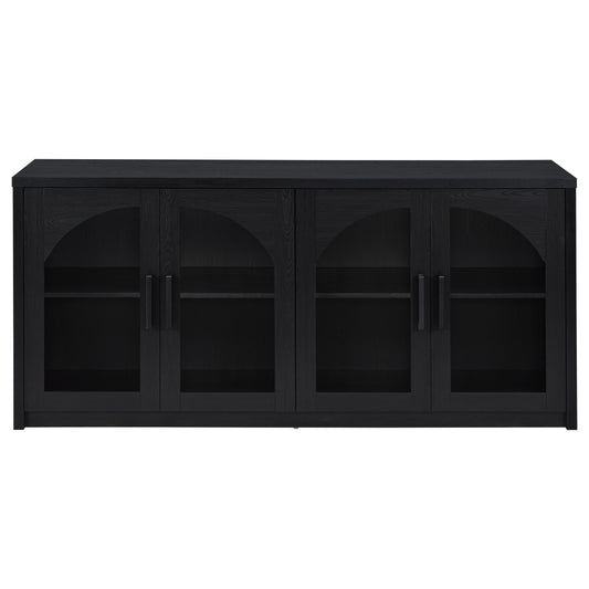 Coaster Furniture Riva 103895 4-door Dining Sideboard Buffet Storage Credenza - Black IMAGE 1