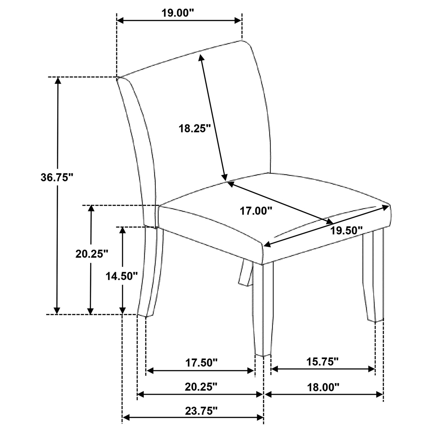Coaster Furniture Paxton 106412 Set of 2 Upholstered Dining Side Chair - Beige IMAGE 18