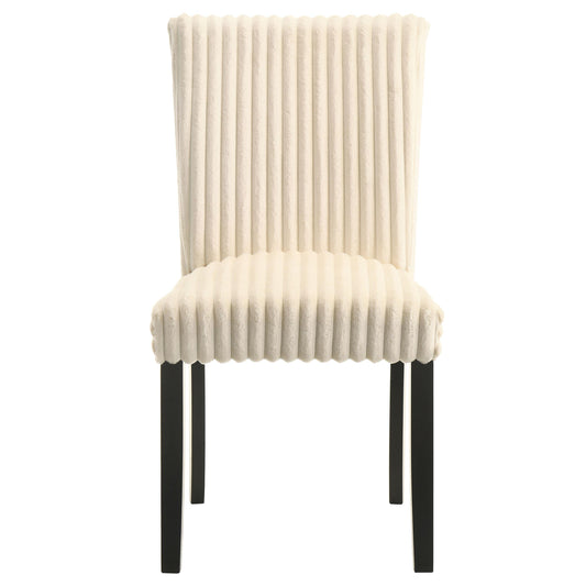 Coaster Furniture Dermott 106512CRM Set of 2 Upholstered Parson Dining Side Chair - Cream IMAGE 1