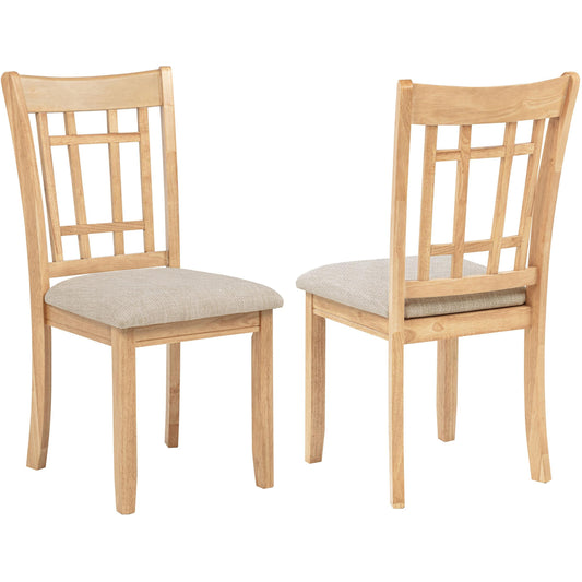 Coaster Furniture Lavon 106622 Set of 2 Wood Dining Side Chair - Linen/Light Oak IMAGE 1