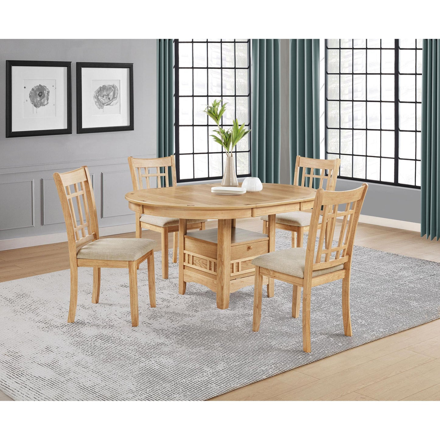 Coaster Furniture Lavon 106622 Set of 2 Wood Dining Side Chair - Linen/Light Oak IMAGE 15