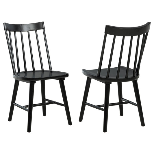 Coaster Furniture Middleton 108546BLK Set of 2 Solid Wood Dining Side Chair - Black IMAGE 1