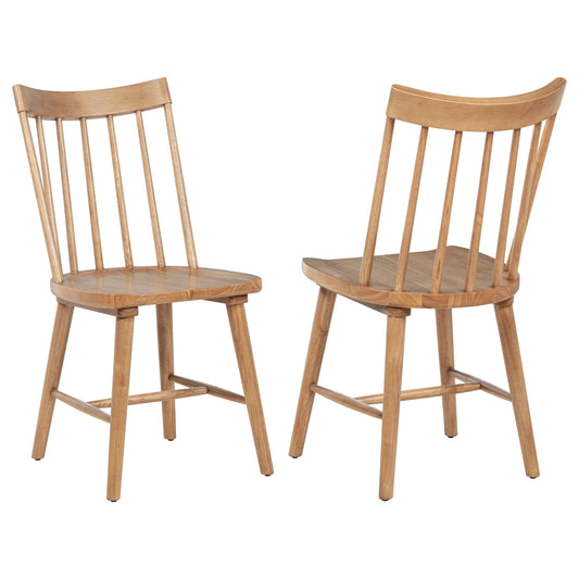 Coaster Furniture Middleton 108546NAT Set of 2 Solid Wood Dining Side Chair - Brown IMAGE 1