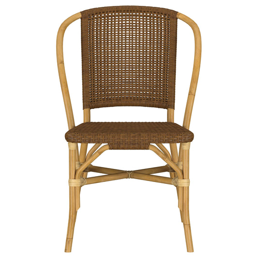 Coaster Furniture Lexley 109122 Set of 2 Woven Rattan Dining Side Chair - Brown IMAGE 1