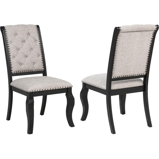 Coaster Furniture Phelps 121232 Set of 2 Upholstered Dining Side Chair - Tan Distressed Noir IMAGE 1