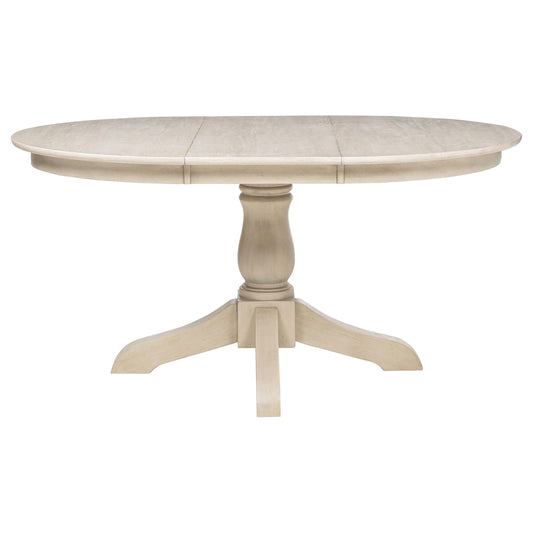 Coaster Furniture Orrison 121261 Oval 62-inch Wood Extension Leaf Dining Table - Linen IMAGE 1