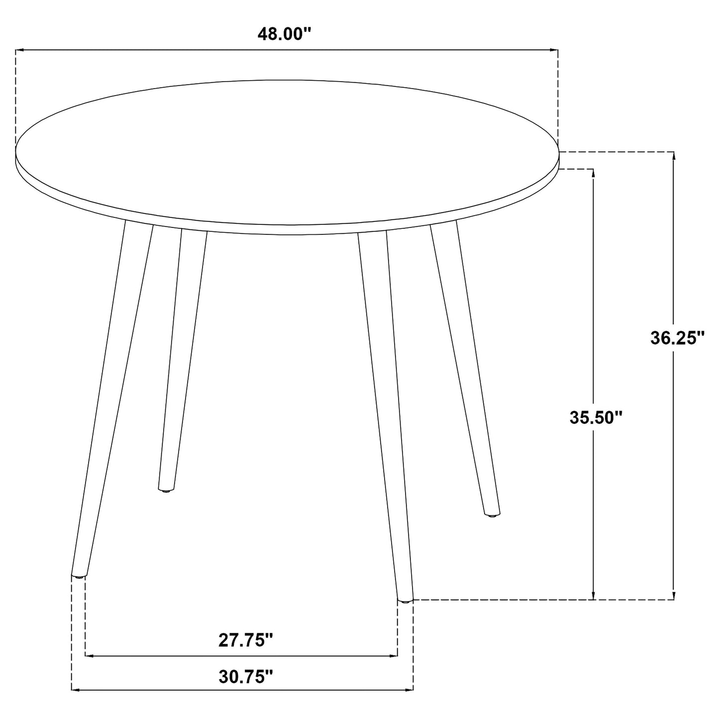 Coaster Furniture Andrews 122508 48-inch Round Counter Height Dining Table - Light Ash IMAGE 9