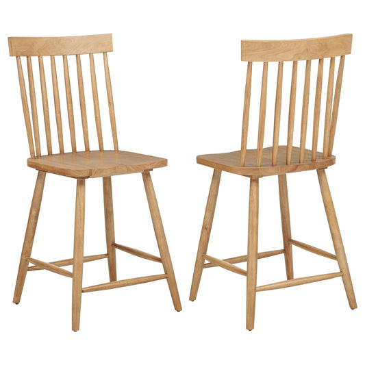 Coaster Furniture Andrews 122509 Set of 2 Windsor Counter Height Dining Side Chair - Light Ash IMAGE 1