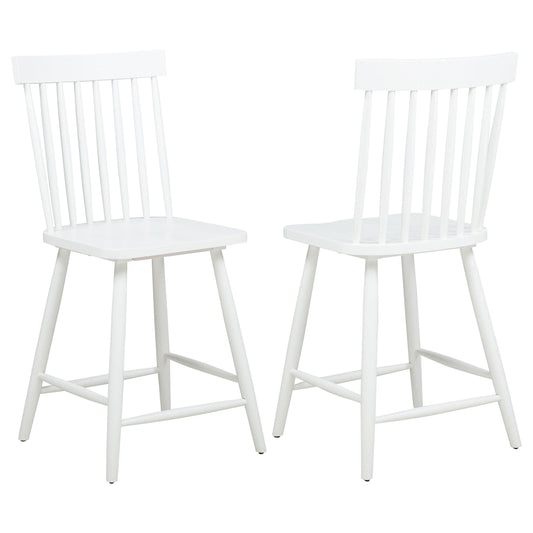 Coaster Furniture Andrews 122509WHT Set of 2 Windsor Counter Height Dining Side Chair - White IMAGE 1